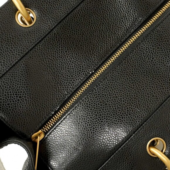 CHANEL Black Caviar Leather Shoulder Bag - Picture 10 of 16